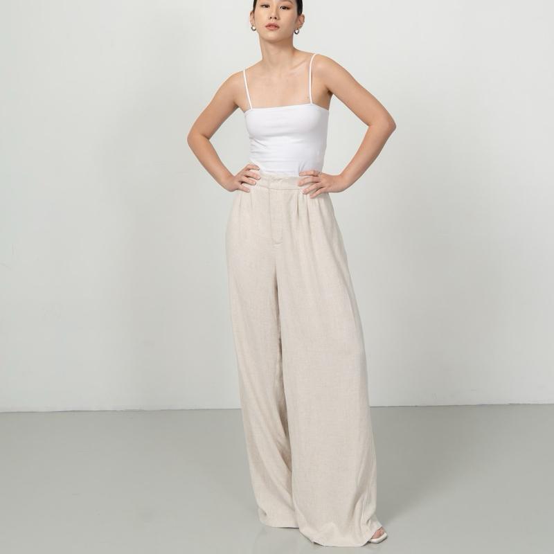 joyce by aijo [premium] eloise linen cullote - celana linen longgar - celana linen panjang wanita - celana kasual linen