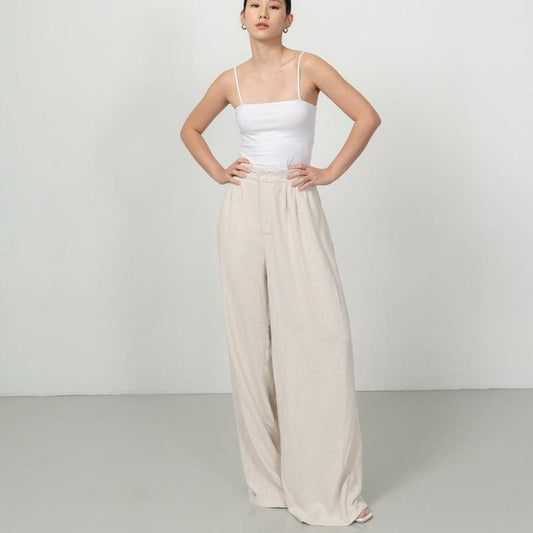 Joyce by AIJO [Premium] Eloise Linen Cullote - Celana Linen Longgar - Celana Linen Panjang Wanita - Celana kasual Linen