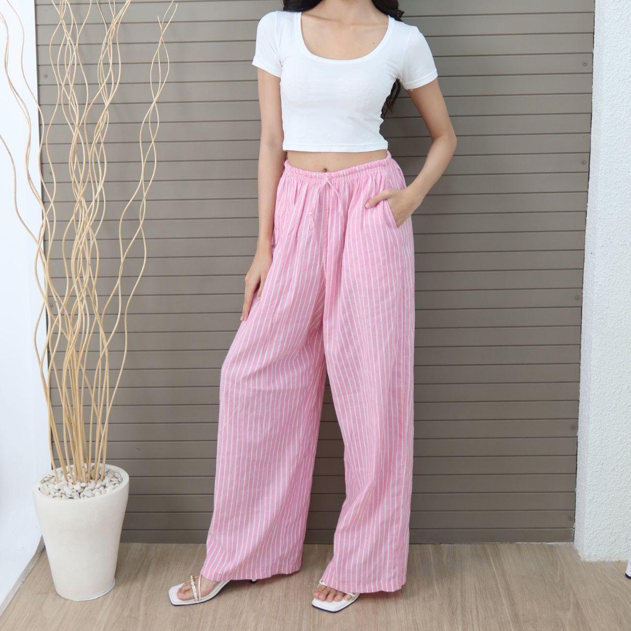 joyce by aijo [premium] zowie katun stripe cullote - celana panjang wanita bohe style katun - korean style