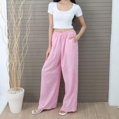 Joyce by AIJO [Premium] Zowie Katun Stripe Cullote - Celana Panjang Wanita Bohe Style Katun - Korean Style