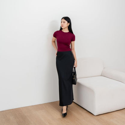 AIJO| (READY) Davina Rok Satin - Rok Satin Wanita - Rok Panjang Bawahan Panjang Bawahan Mewah