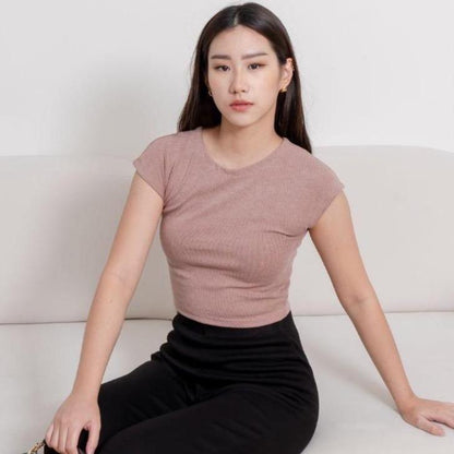AIJO| (READY) Kira Oneck Top - Atasan Wanita Oneck Top Bodyfit Panjang Lembut Melar Nyaman Rib Polos Hitam High