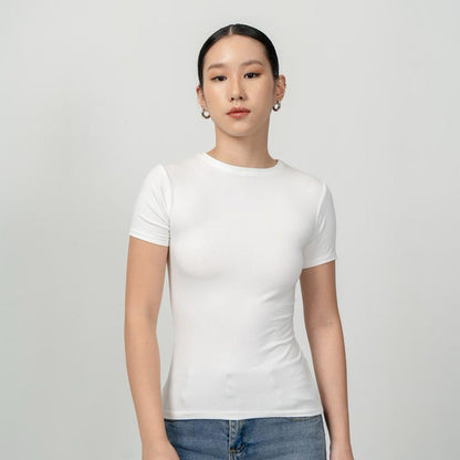 Joyce by AIJO [Premium] Lucie Fitted Top - Atasan Oneck Lengan Pendek Fitted Wanita