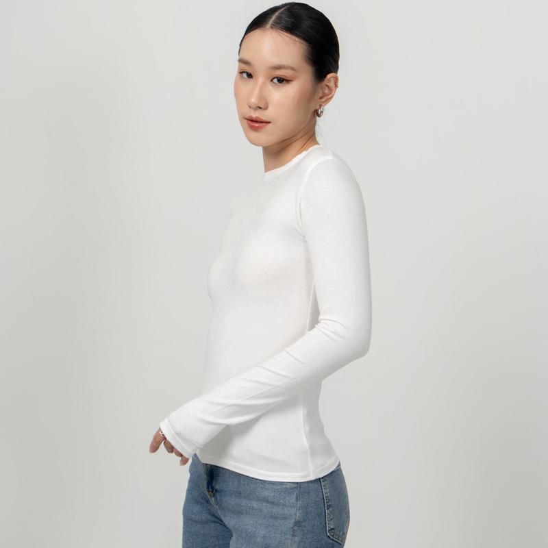 joyce by aijo [premium] evangeline longsleeve top - kaos lengan panjang fitted wanita