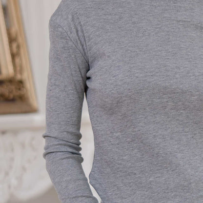 AIJO | (READY) Amoura Rib Longsleeve - Atasan Lengan Panjang Rib Serut Wanita oneck top Nyaman Polos Lembut Basic Baju