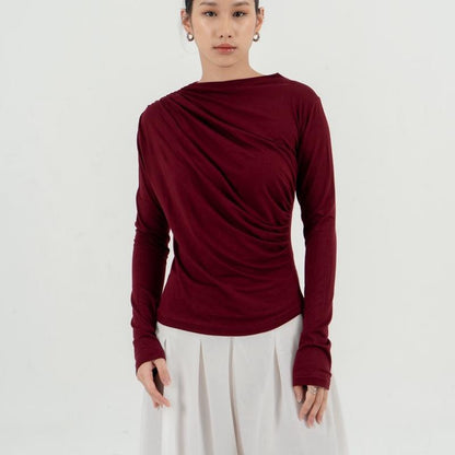 AIJO| (READY) Violet Longsleeve - Oneck Lengan Panjang Wanita Korean Style Polos Baju Basic