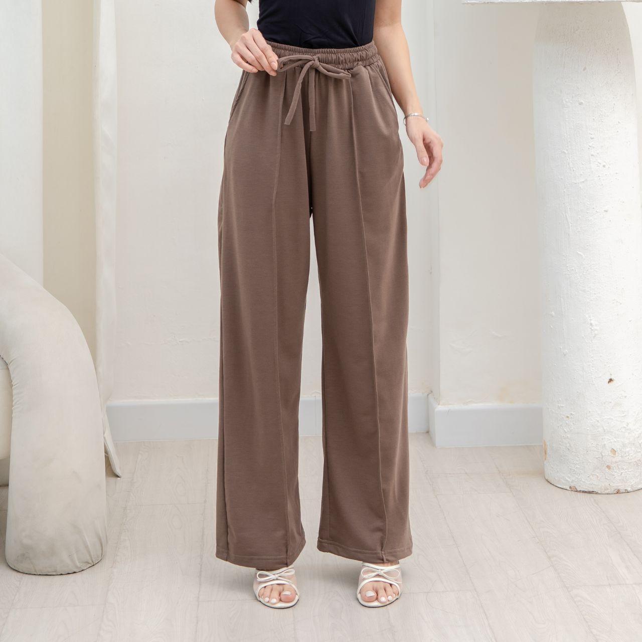 aijo| (ready) ruby cullote - celana panjang wanita kekinian kulot cantik pinggang bawahan nyaman casual karet high
