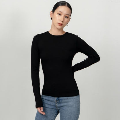 Joyce by AIJO [Premium] Evangeline Longsleeve Top - Kaos Lengan Panjang Fitted Wanita