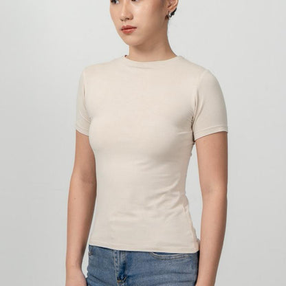 Joyce by AIJO [Premium] Lucie Fitted Top - Atasan Oneck Lengan Pendek Fitted Wanita