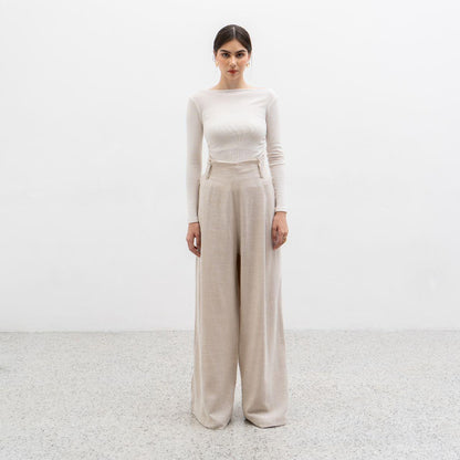 Joyce by AIJO [Premium] Caterine Linen Cullote - Celana Linen Longgar - Celana Linen Panjang Wanita Highwaist