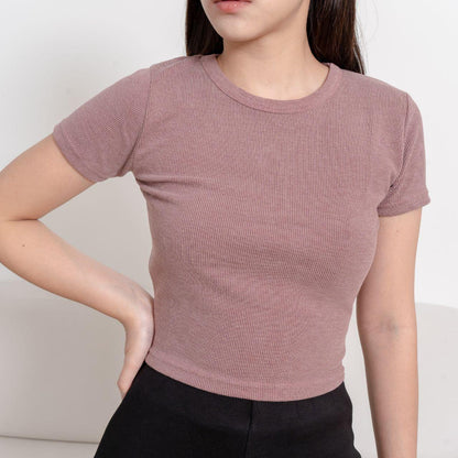 AIJO| (READY) Oneck Top Vol.2 - Atasan Wanita Kekinian Rib Fit Panjang Polos Santai Nyaman cia oneck top Pendek Variasi Basic Oblong Kaos Simple Casual Tshirt Baju Crop Motif Hitam
