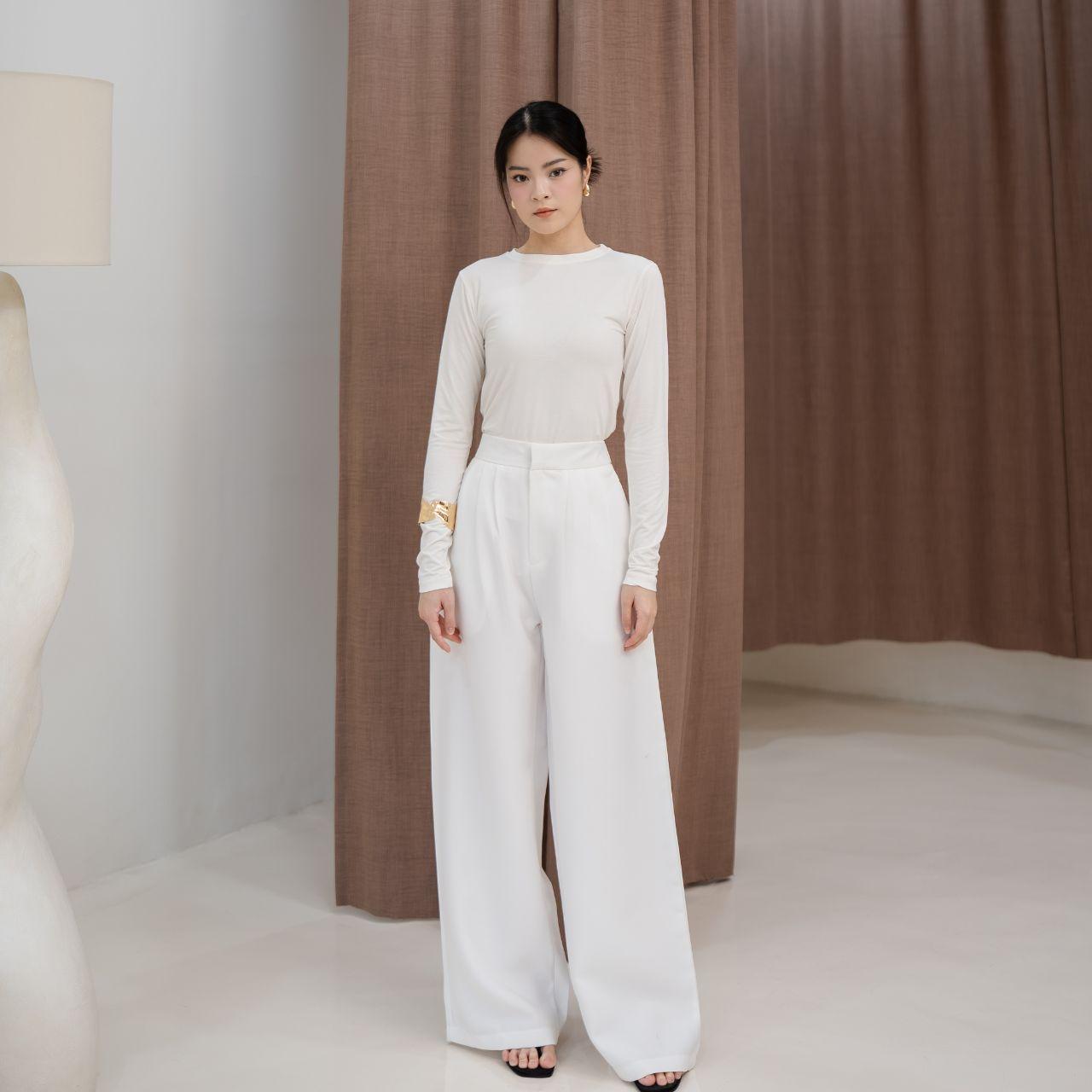 joyce by aijo [premium] lily oneck longsleeve - atasan wanita basic spandex lengan panjang fitbody