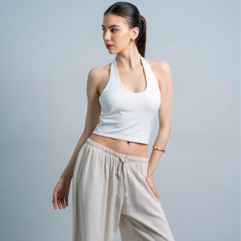joyce by aijo [premium] kay halter neck tank - atasan fitted wanita lengan pendek - tanktop atasan bodyfit korean style