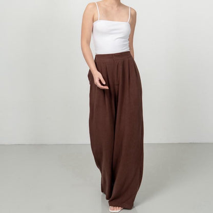 Joyce by AIJO [Premium] Eloise Linen Cullote - Celana Linen Longgar - Celana Linen Panjang Wanita - Celana kasual Linen