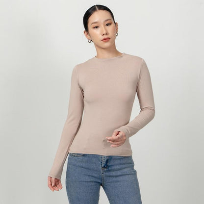 Joyce by AIJO [Premium] Evangeline Longsleeve Top - Kaos Lengan Panjang Fitted Wanita