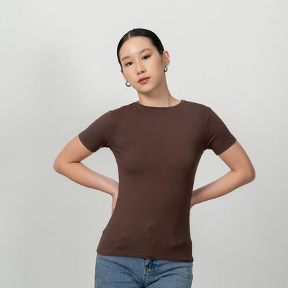 Joyce by AIJO [Premium] Lucie Fitted Top - Atasan Oneck Lengan Pendek Fitted Wanita