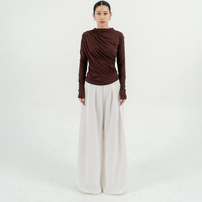 AIJO| (READY) Violet Longsleeve - Oneck Lengan Panjang Wanita Korean Style Polos Baju Basic