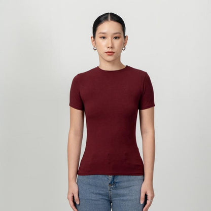 Joyce by AIJO [Premium] Lucie Fitted Top - Atasan Oneck Lengan Pendek Fitted Wanita